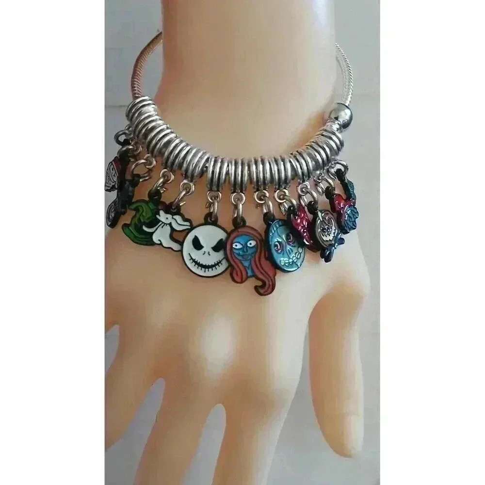 Nightmare B4 Christmas Jack Sally Charm Bracelet